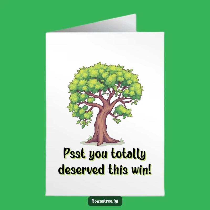 Free Printable Congratulations Card: Whispering Bonsai Tree - Confidential Downloadable Gift!