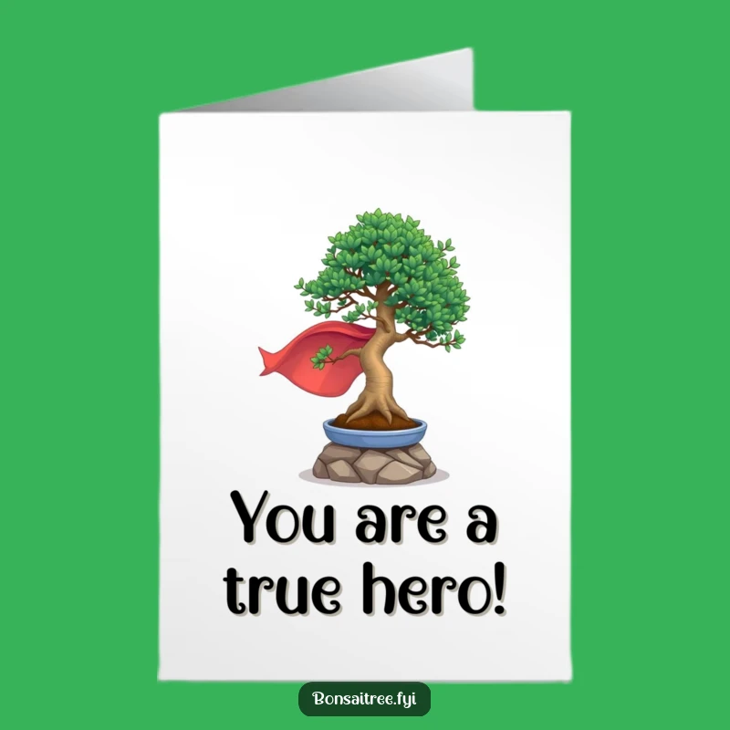 Free Printable Congrats Card: Heroic Bonsai Victory Downloadable