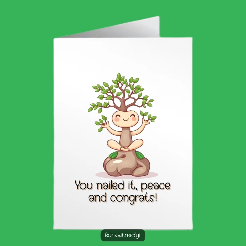 Free Printable Yoga Bonsai Card - Hilarious Congratulations Downloadable Gift!