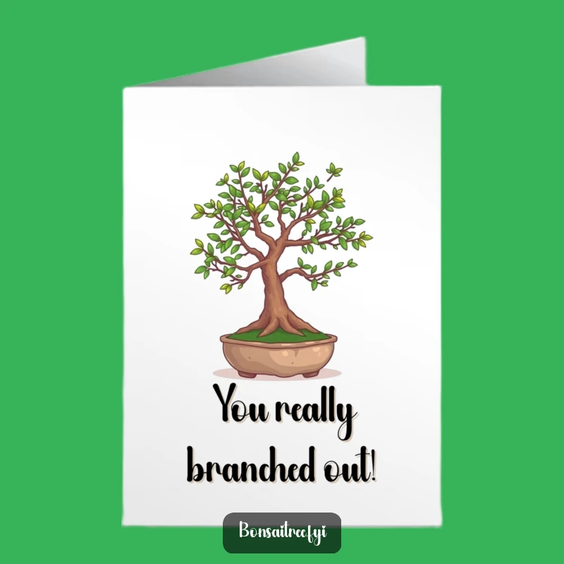 Hilarious Bonsai Juggling Leaves Free Printable Congrats Card - Unique DIY Downloadable