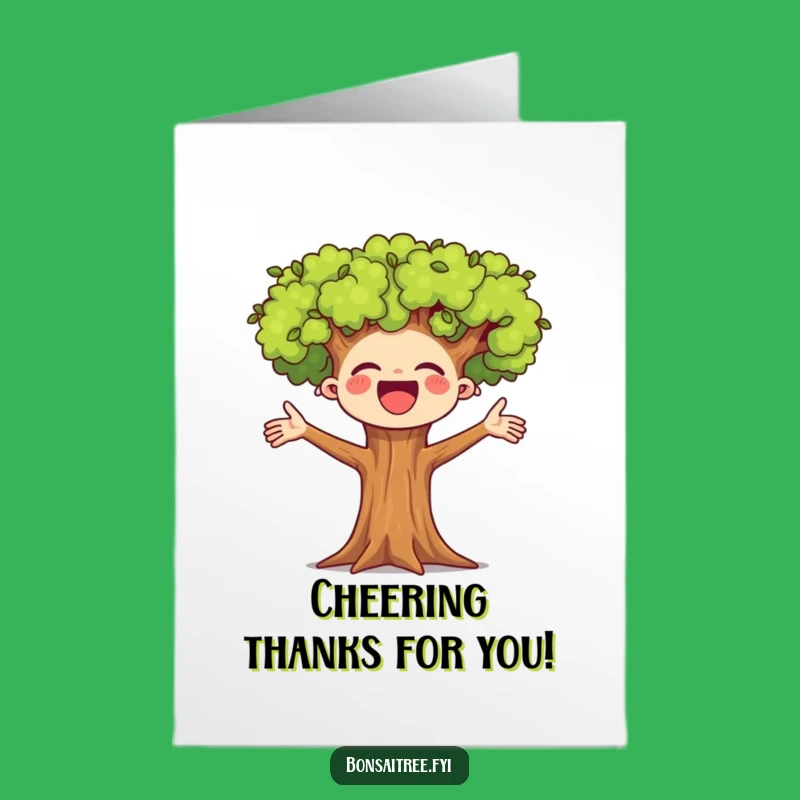 Free Printable Thank You Card: Cheerful Tree, Grateful Downloadable Appreciation Gift!