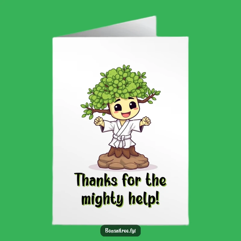 Free Printable Karate Bonsai Thank You Card: Thanks With a Punch!