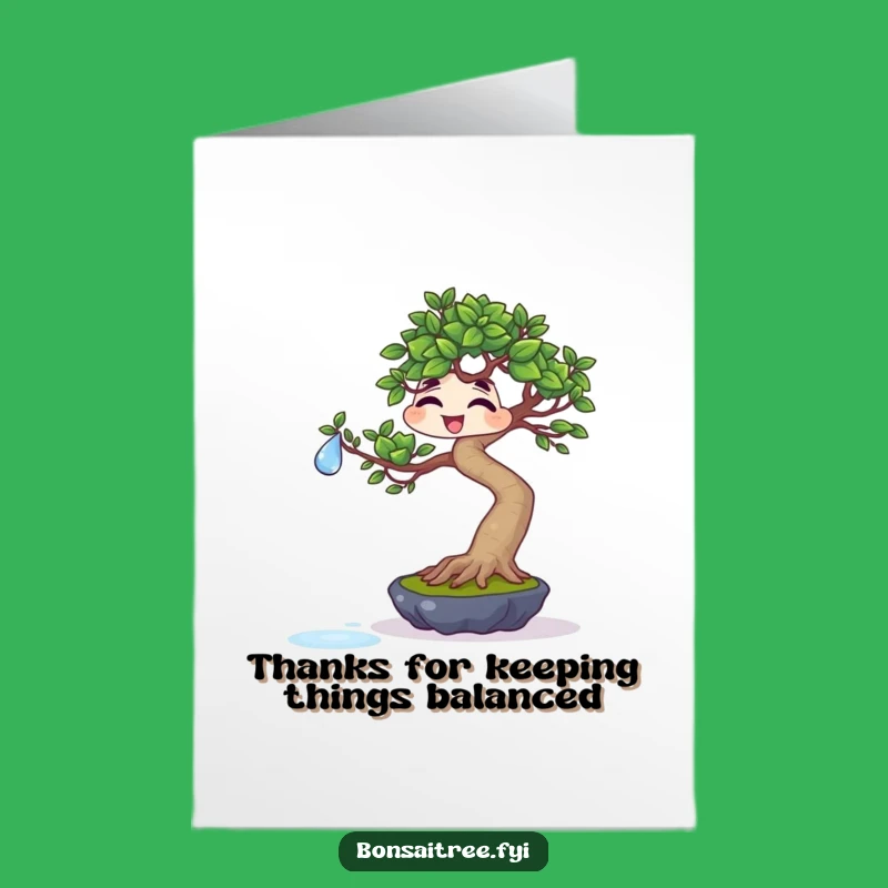 Free Printable Thank You Card: Giggling Bonsai's Delicate Thanks, Funny Downloadable Gift