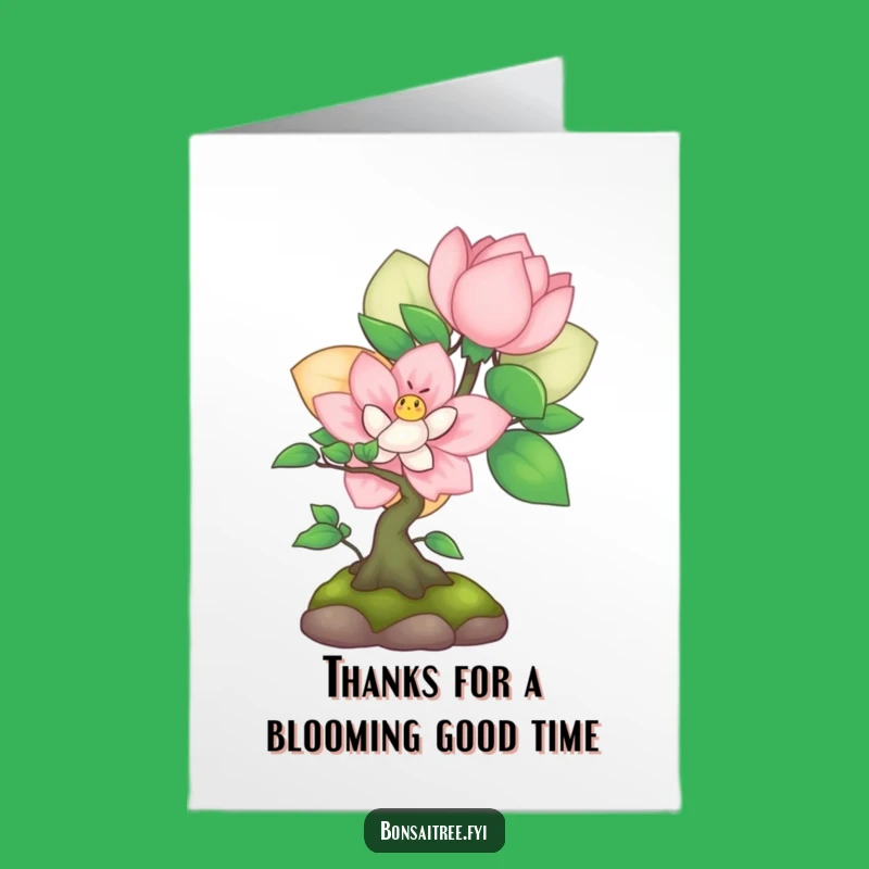 Free Printable Thank You Card: Shy Bonsai's Quiet Thanks, Funny Downloadable Gift