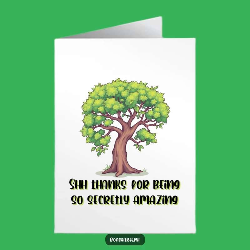 Intriguing Free Printable Thank You Card: Whispering Bonsai - Mysterious Downloadable Gift!