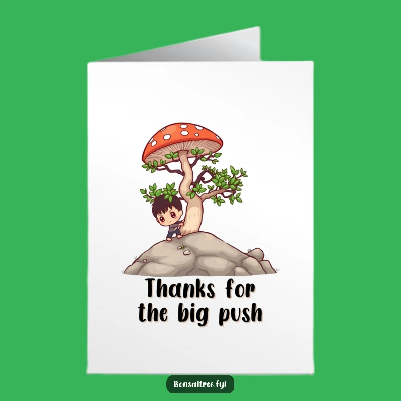 Free Printable Thank You Card: Determined Bonsai's Effort, Funny Downloadable Gift