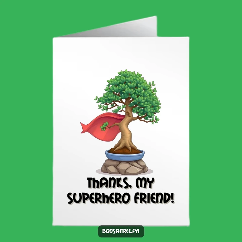 Free Printable Thank You Card: Heroic Bonsai Gratitude Downloadable
