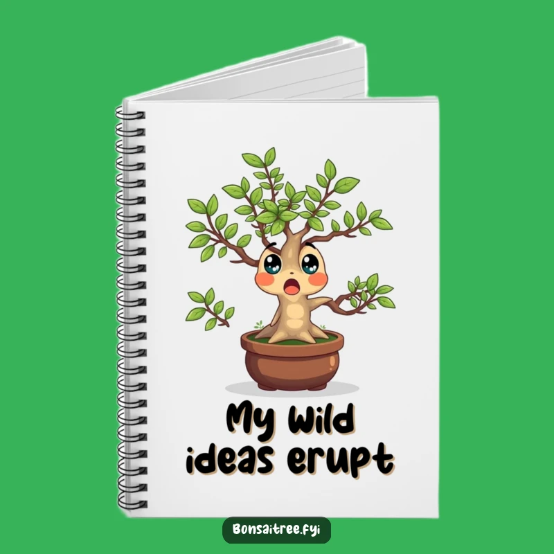 Funny Bonsai Tree Notebook: Surprised Leaves Pages, Hilarious Journal Gift