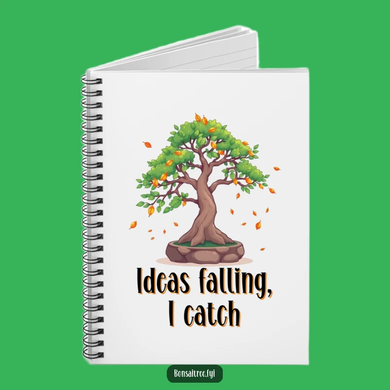 Funny Leaf-Catching Bonsai Notebook: Jot Down Thoughts with Nature's Humor
