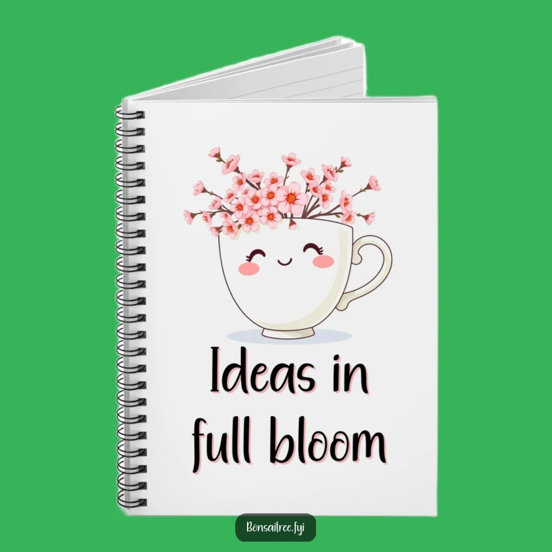 Funny Teacup Blossoms Notebook: Jot Down Ideas with Floral Cheer!