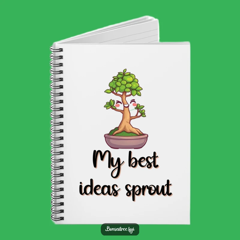 Funny Winking Bonsai Tree Notebook: Jot Down Your Thoughts with a Smile