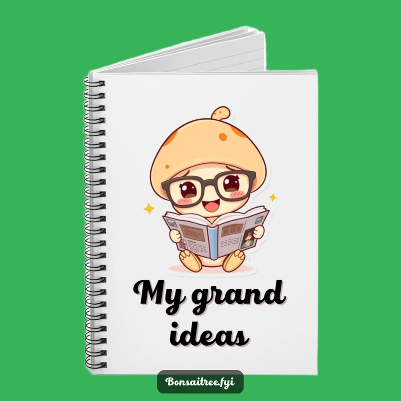 Funny Mushroom Comic Notebook - Jot Down Ideas with a Smile