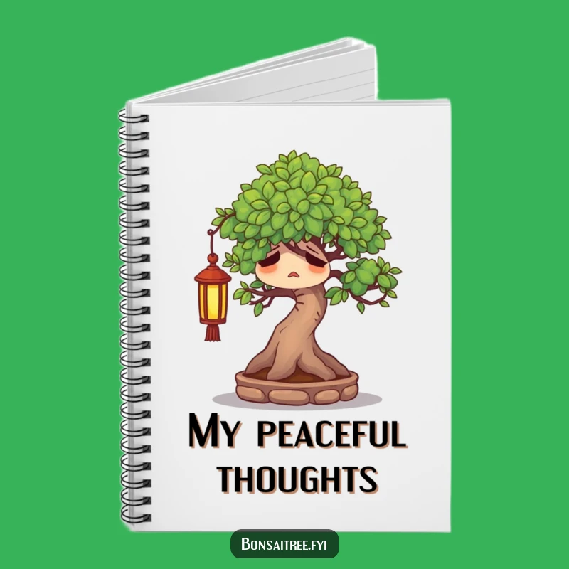 Funny Weary Bonsai Tree Notebook - Content Sighing Journal, Ideal Gift