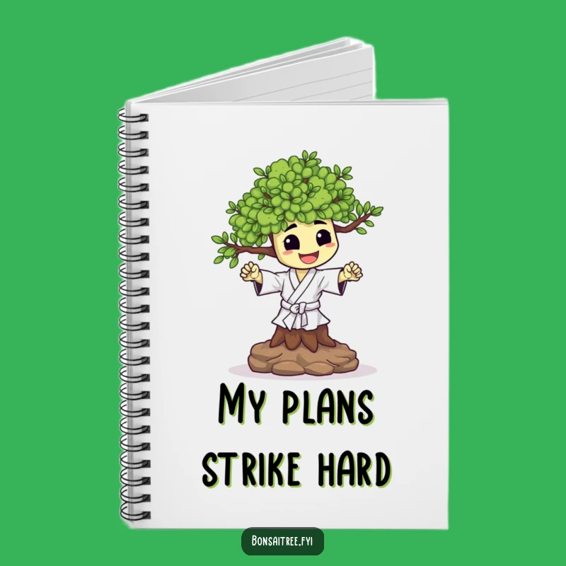 Funny Happy Bonsai Karate Chop Notebook: Power Your Thoughts