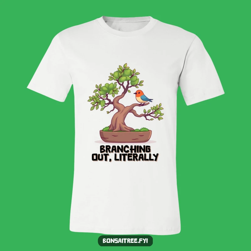 Funny Bird Balance Bonsai T-Shirt: Colorful Tree Gift