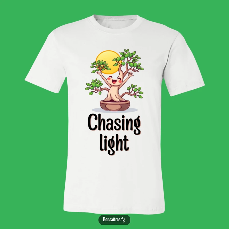 Funny Beaming Bonsai Sun Stretch Tee: Happy & Optimistic Shirt Gift