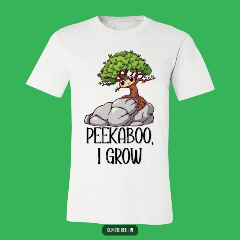 Funny Bonsai Tree T-Shirt: Mischievous Hider Design, Ideal Humorous Gift