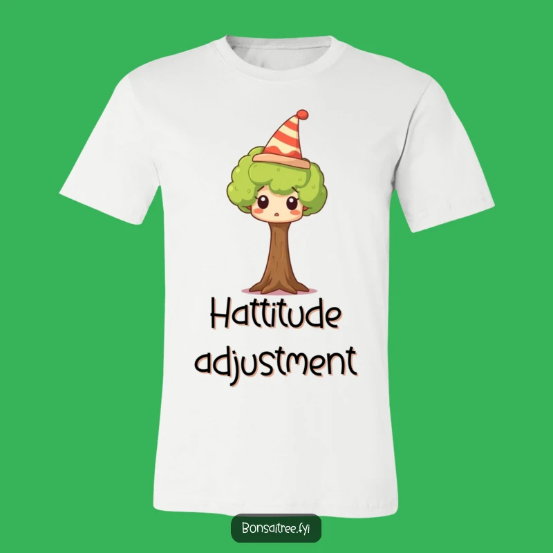 Funny Surprised Tree T-Shirt: Tiny Tree in a Silly Hat