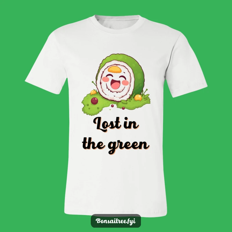 Funny Sushi Moss T-Shirt: Wearable Laughter and Hilarious Roll Camouflage!