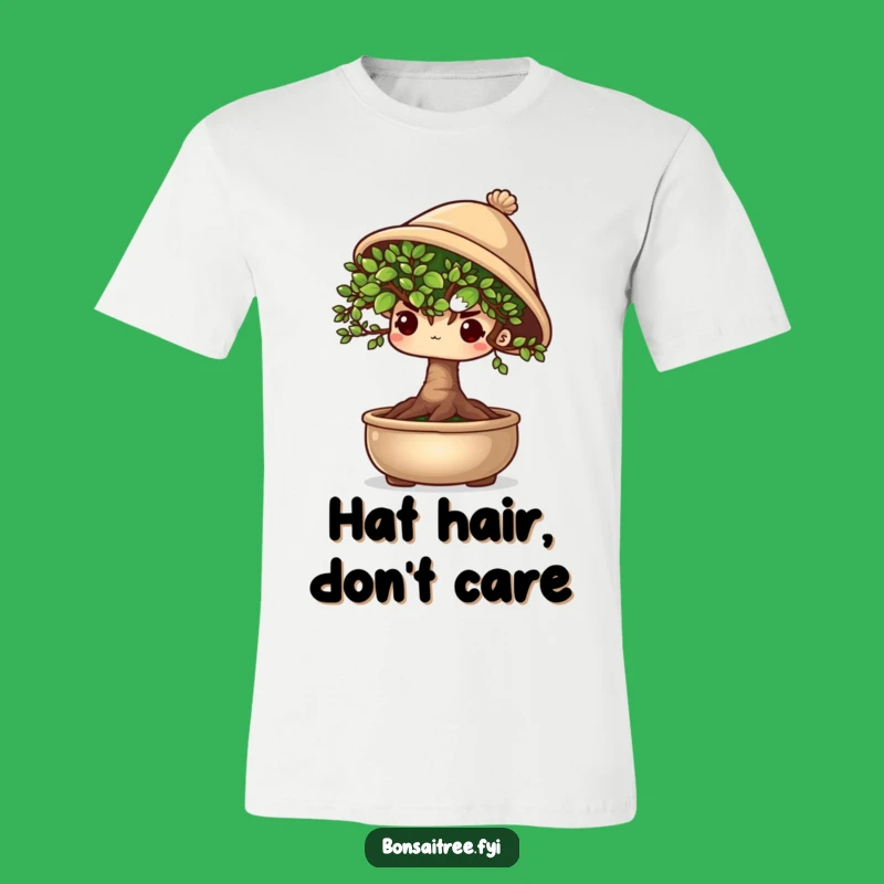 Funny Shy Bonsai Tree T-Shirt - Charming Peeking Character Tee, Perfect Gift