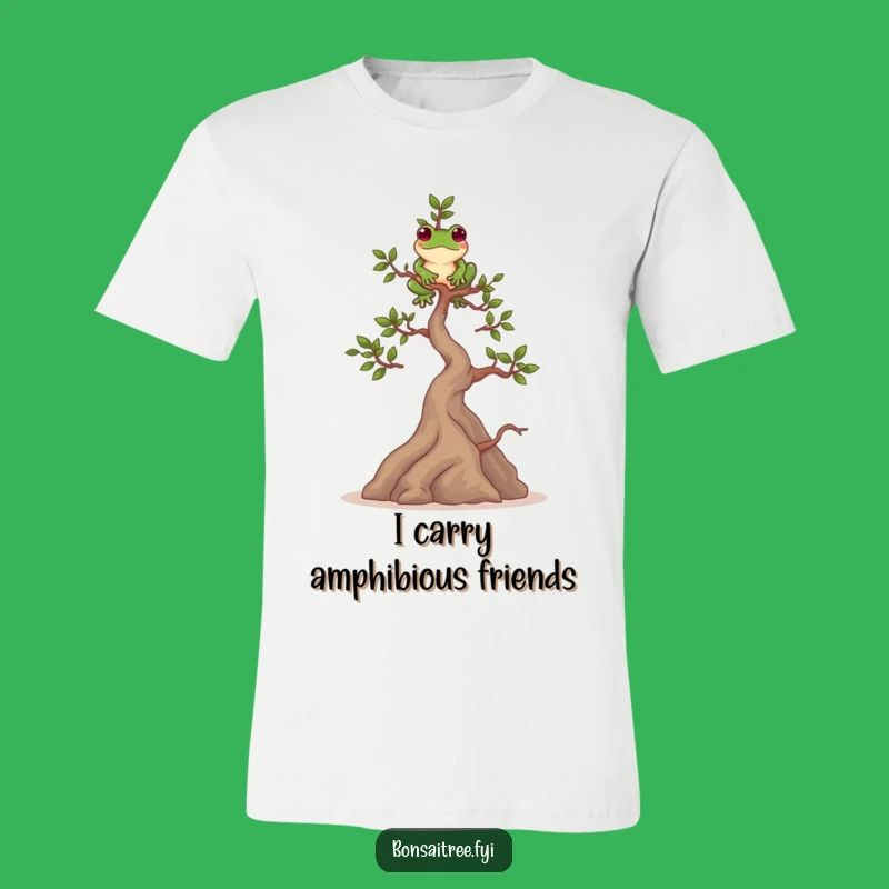 Funny Bonsai Frog Balance T-Shirt: Wear Your Zen Moment