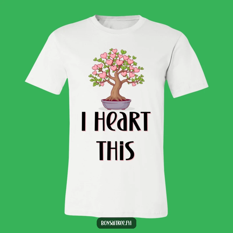 Funny Heart Leaf Bonsai Tree T-Shirt: Wear Your Love with Cute Humor