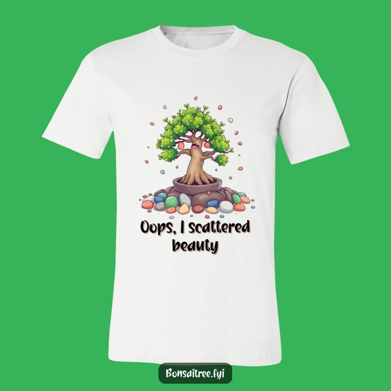 Funny Bonsai Stone Spill T-Shirt: Wear Your Mirthful Moment