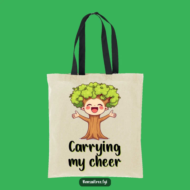Funny Cheerful Tree Tote Bag, A Vibrant and Happy Everyday Accessory