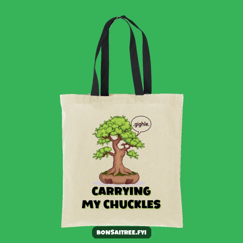 Funny Giggle Bonsai Tree Tote Bag: Carry Your Sense of Humor Everywhere