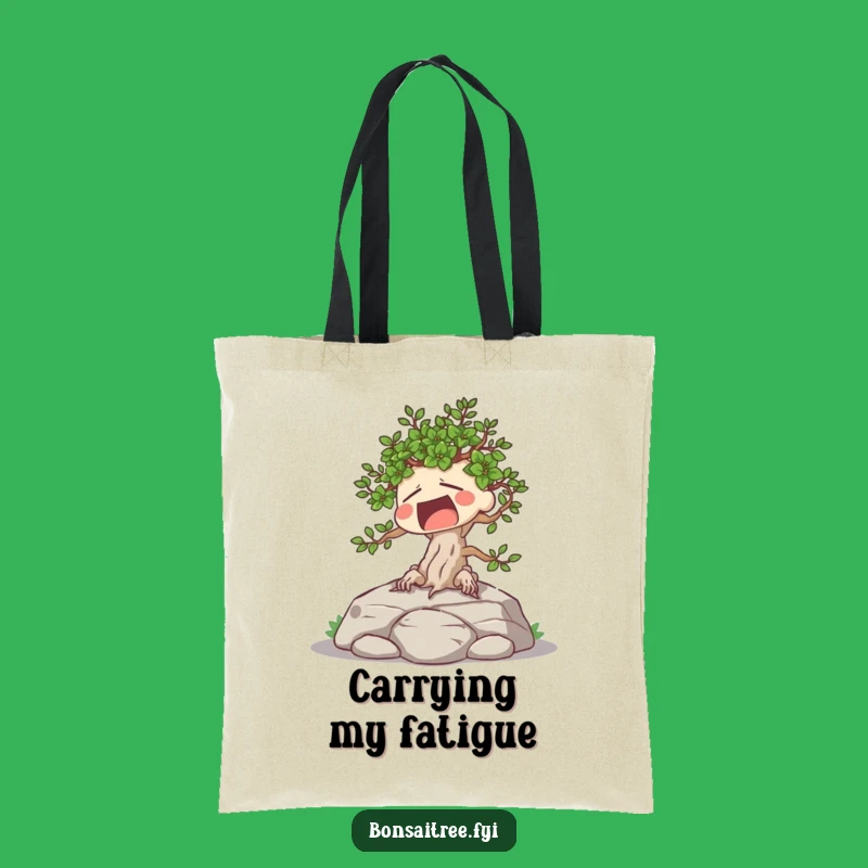 Funny Tired Bonsai Tote Bag: Carry Your Relaxation, Fun Gift