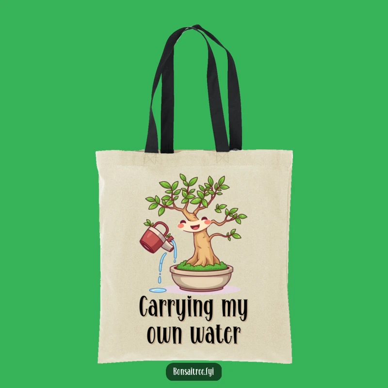Funny Bonsai Watering Tote Bag: Eco-Friendly, Carry Your Laughs in Style