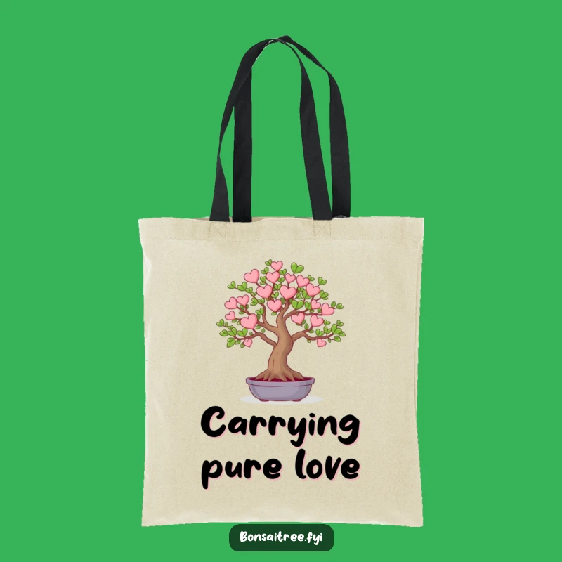 Funny Heart Bonsai Tote Bag: Carry Your Love Everywhere