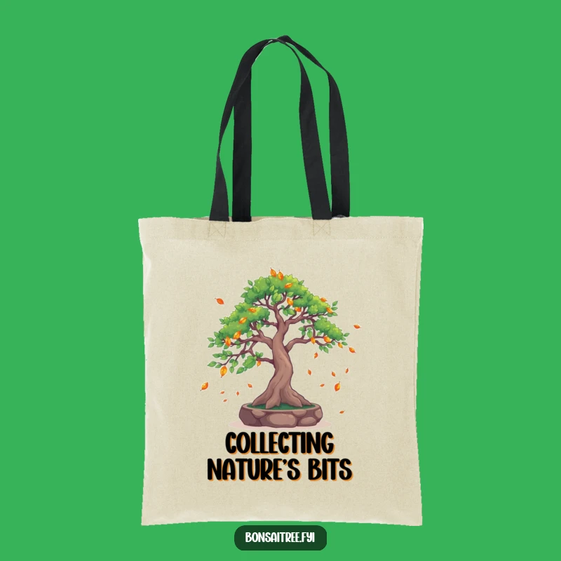 Funny Leaf-Catching Bonsai Tote Bag: Nature's Graceful Accessory