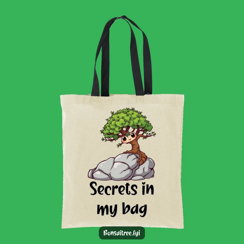 Funny Bonsai Tree Tote Bag: Mischievous Hider, Chic & Humorous Gift Bag