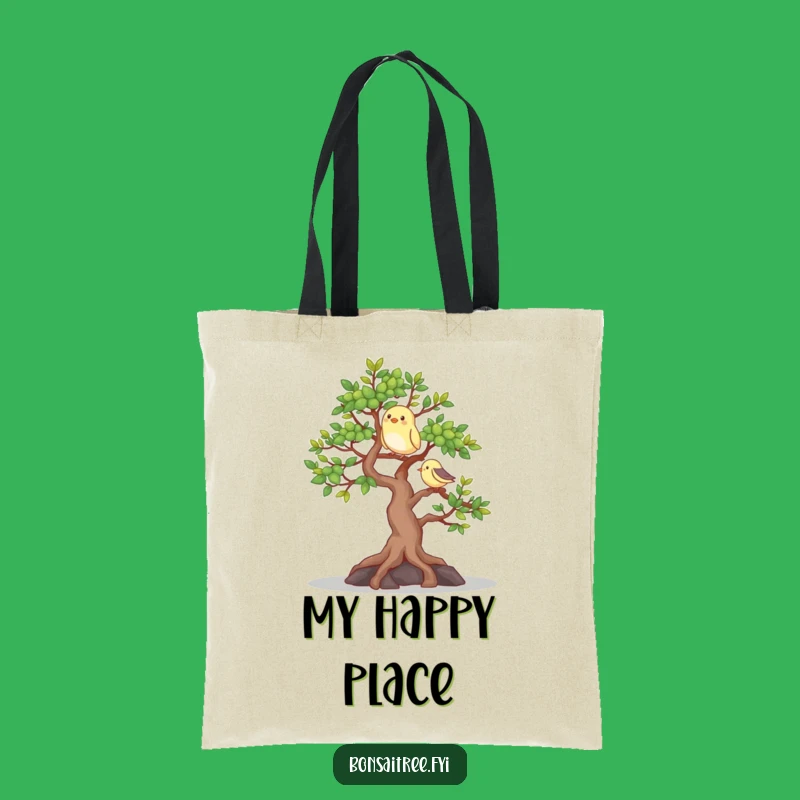 Happy Bonsai Bird Tote Bag: Carry Nature's Smile, Practical Funny Gift